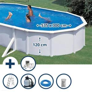 Planet Pool Ovalpool Stahlwandpool Set (5-teilig)