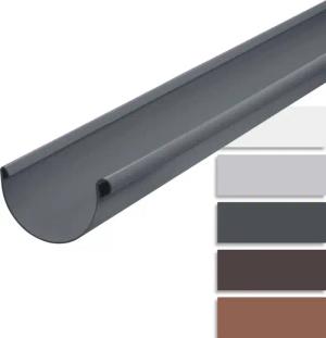 INEFA Dachrinne Dachrinne halbrund 200cm PVC,