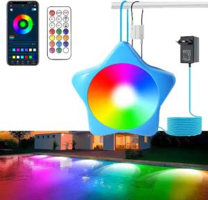Jibenhome Pool-Lampe LED Poolbeleuchtung, Wasserdicht RGB