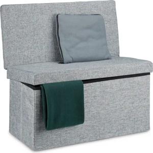 relaxdays Sitzhocker Faltbarer Sitzhocker mit Lehne