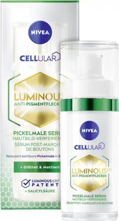 Nivea Gesichtsserum LUMINOUS630 Anti-Pigmentflecken Pickelmale Serum,