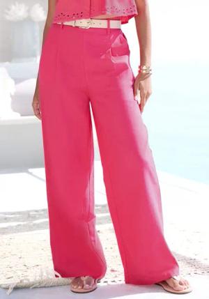 LASCANA Palazzohose mit Gürtelschlaufen, Leinenhose, Sommerhose,