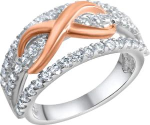Zeeme Fingerring Silber 925 zweifarbig mit