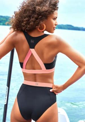 LASCANA ACTIVE Bustier-Bikini-Top Janni, mit kontrastfarbenen