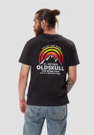 Oldskull T-Shirt Retro Rising Sun Logo
