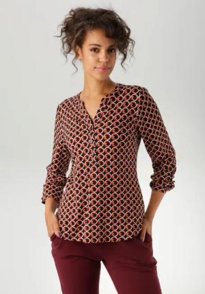 Aniston CASUAL Schlupfbluse mit ausdrucksvollem Retro-Druck
