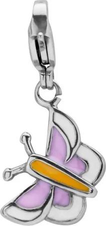 Unique Charm-Einhänger Unique Charm Edelstahl bunter Schmetterling CS0054