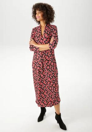 Aniston CASUAL Midikleid mit grafischem Retro-Muster