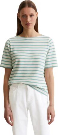 Marc O'Polo T-Shirt geringelt, U-Boot-Ausschnitt, gerade