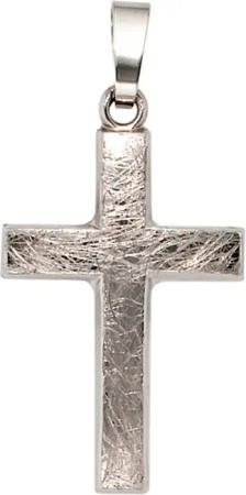 JOBO Kreuzanhänger Anhänger Kreuz, 375 Weißgold