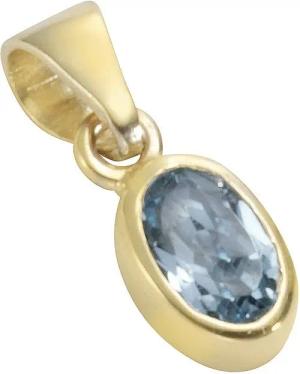 Vivance Kettenanhänger 333/- Gelbgold mit Blautopas