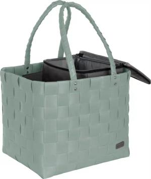normani Einkaufskorb Flechtkorb mit kleiner Kühltasche,