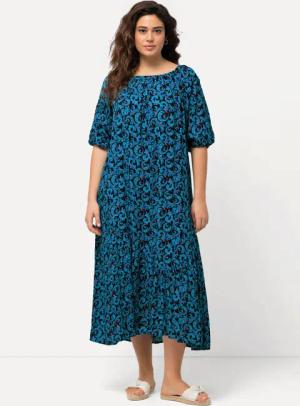 Ulla Popken Maxikleid Midikleid Ranken Volantsaum