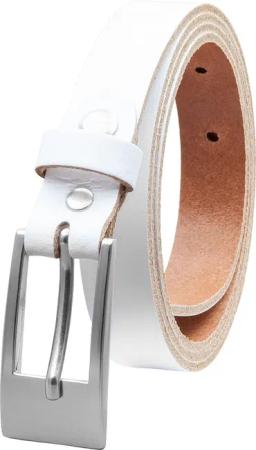 COLOGNEBELT Ledergürtel OM14-SL-Weiss MADE IN GERMANY,