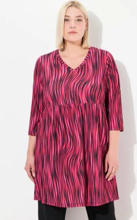 Ulla Popken Longshirt Longshirt A-Linie Print