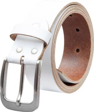 COLOGNEBELT Ledergürtel OM428-SL-Weiss MADE IN GERMANY,