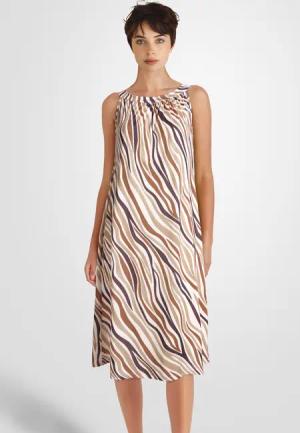 PEKIVESSA Jerseykleid Trägerkleid gemustert ärmellos Sommerkleid