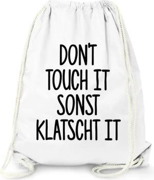 MoonWorks Turnbeutel Turnbeutel Spruch Don`t touch