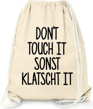 MoonWorks Turnbeutel Turnbeutel Spruch Don`t touch