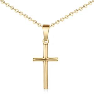 Materia Kreuzanhänger Damen Gold Kreuz Religion