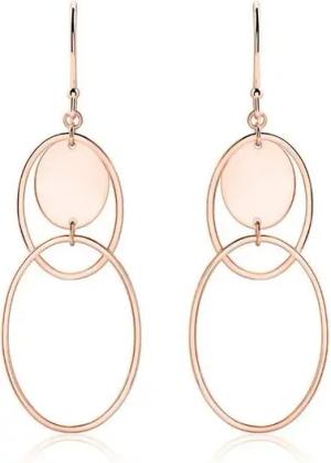 Unique Paar Ohrstecker Damen Ohrhänger von Unique aus Sterlingsilber, rosévergoldet