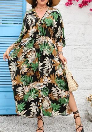 Lovolotti Sommerkleid Strandkleid Viskose Kleid Damen