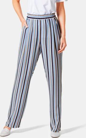 GOLDNER Stoffhose Kurzgröße: Palazzo-Hose mit sommerlichem