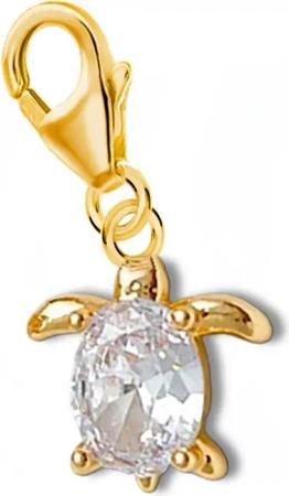 Goldene Hufeisen Charm-Einhänger Schildkröte Charm 925