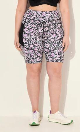 Ulla Popken Leggings Leggings-Shorts schnelltrocknend Lochmuster