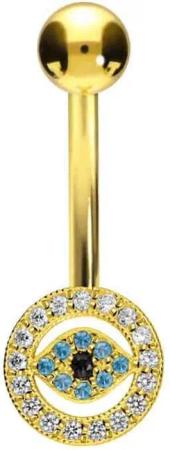 PIERCINGLINE Bauchnabelpiercing 18 Karat Gold Bananabell