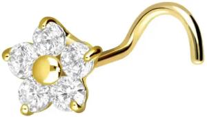 PIERCINGLINE Nasenpiercing 18 Karat Gold Nasenstecker