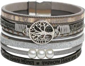 KARMA Armband Damen Wickelarmband mit Lebensbaum