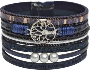 KARMA Armband Damen Wickelarmband mit Lebensbaum