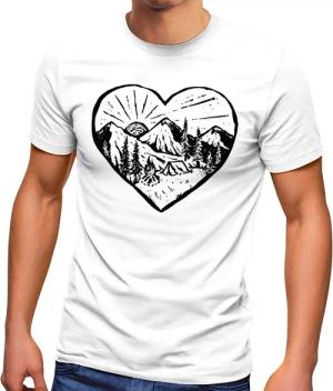 Neverless Print-Shirt Herren T-Shirt Wandern Berge