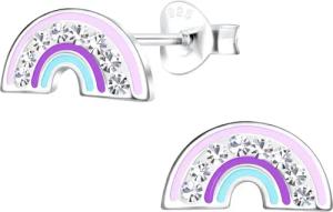 ALEXANDER YORK Paar Ohrstecker REGENBOGEN lila