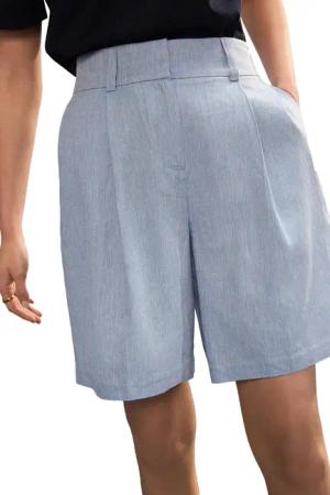 Next Shorts Strukturierte Chambray-Shorts mit Leinenanteil