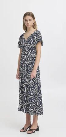 Ichi Midikleid IHAYA gemustertes Midikleid mit
