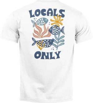 Neverless Print-Shirt Herren T-Shirt Backprint Maritim