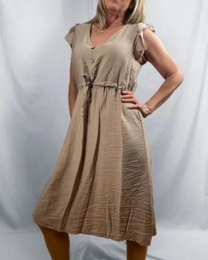 ITALY VIBES Midikleid Kurzarmkleid - lockeres