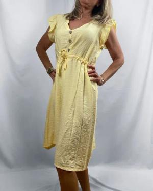 ITALY VIBES Midikleid Kurzarmkleid - lockeres