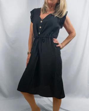 ITALY VIBES Midikleid Kurzarmkleid - lockeres