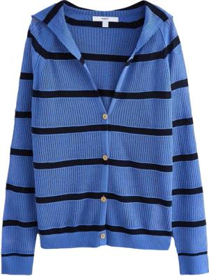 Next Strickjacke Leichte Kapuzen-Strickjacke mit Meshmuster