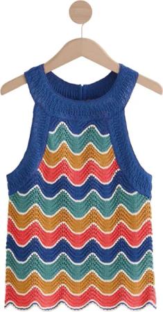 Next Neckholdertop Neckholder-Tanktop mit Häkelbesatz aus
