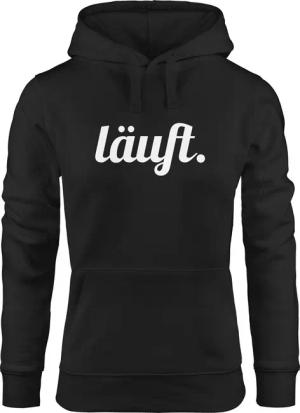 MoonWorks Hoodie Hoodie Damen läuft Spruch