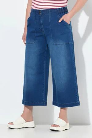 Ulla Popken Regular-fit-Jeans Jeans-Culotte Rose weites