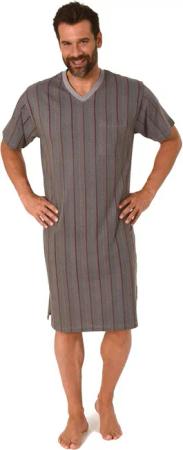 Normann Pyjama Herren Nachthemd kurzarm in