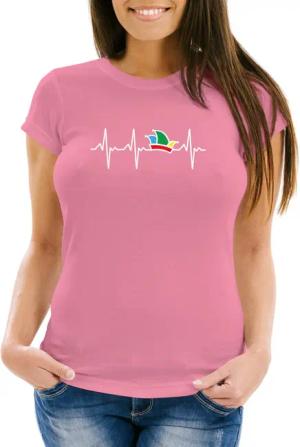 MoonWorks Print-Shirt Damen T-Shirt Fasching Karneval