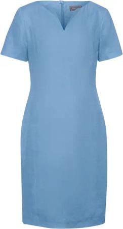 White Label Midikleid Halbarm-Leinenkleid