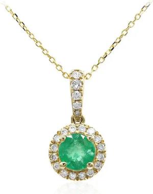 Cavill Goldkette Schicke 0,45ct sambische Smaragd