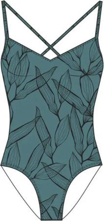 Fashy Badeanzug Schwimmer Anzug grau black